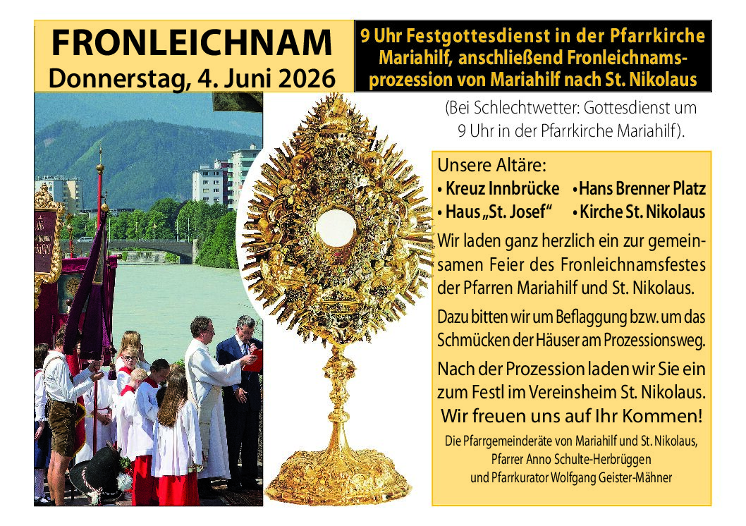 Pfarre Mariahilf fronleichnam